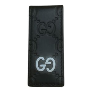 Authentic GG Black leather money clip